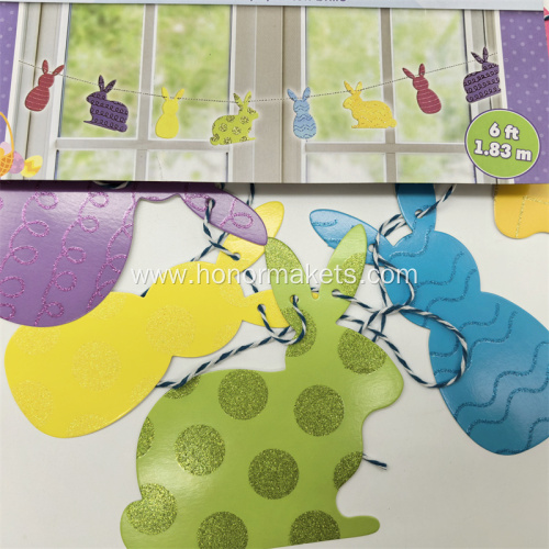 Happy Easter Bunny glitter Banner